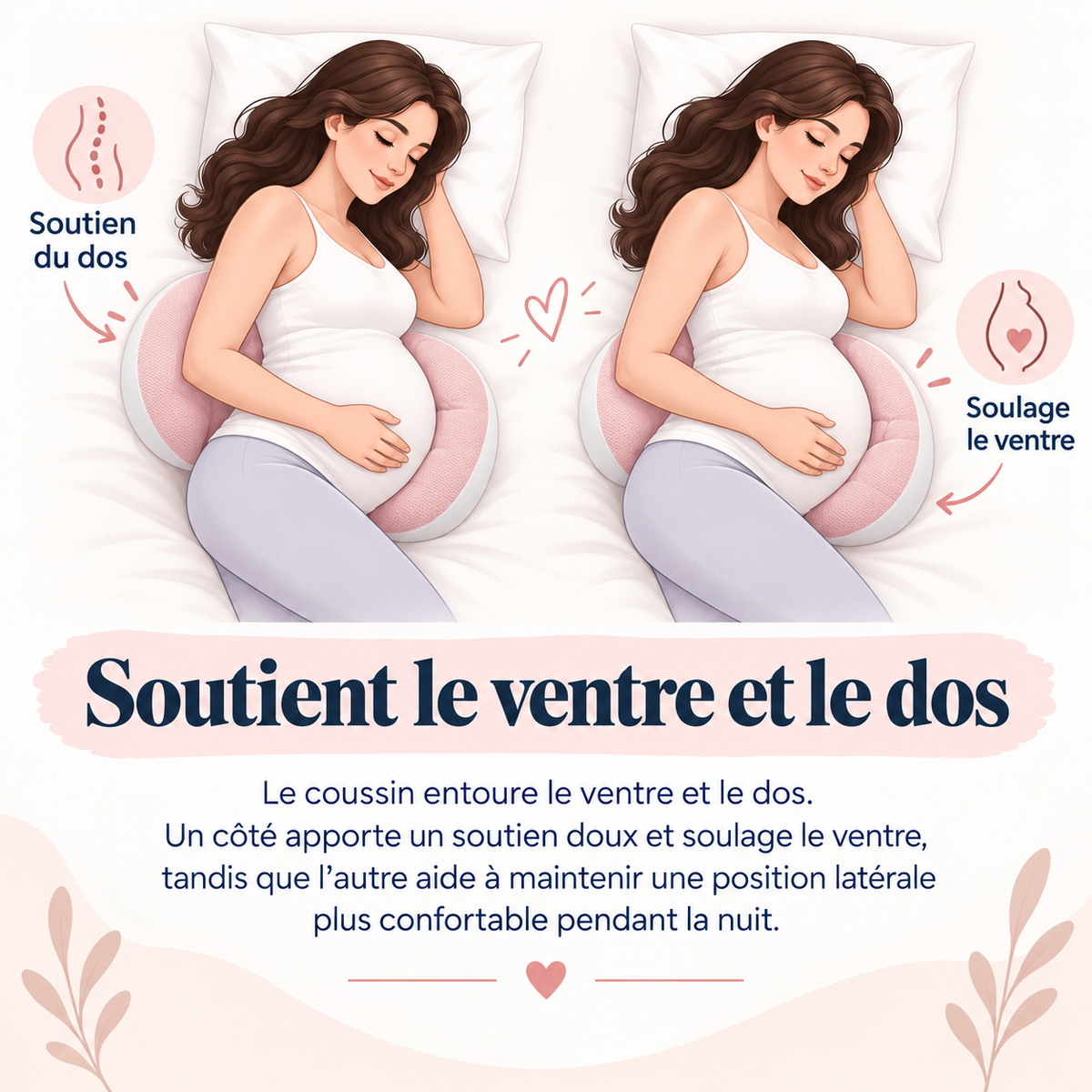 Coussin de grossesse compact 3 pièces – Portiboo
