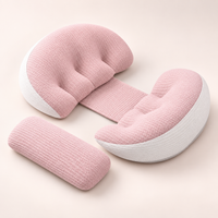 Coussin Portiboo rose complet avec deux supports reliés et petit coussin indépendant